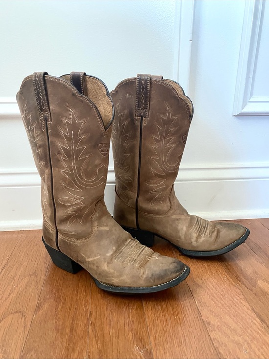 Ariat Shoes - Ariat Brown Leather Western Pull-On Boots